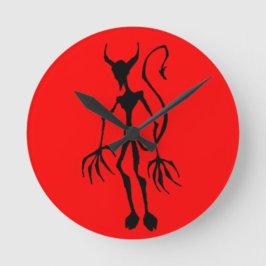 Horloge Ronde Figure de la sticle de diable déplaisante (Recto)