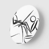 Horloge Ronde Figure de masse foot (Angle)