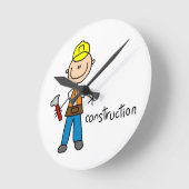 Horloge Ronde Figure de stylet de construction (Angle)