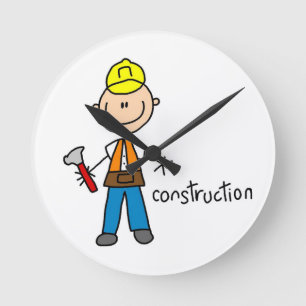 Horloge Ronde Figure de stylet de construction