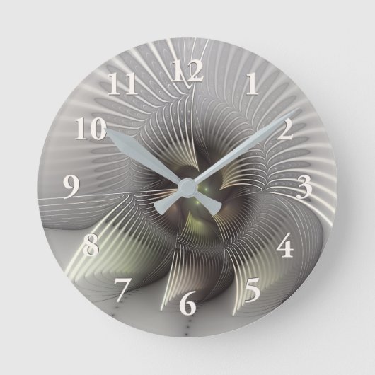 Horloge Ronde Figure frappante, Art Fractal Abstrait moderne (Recto)