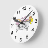 Horloge Ronde fille de bain (Angle)