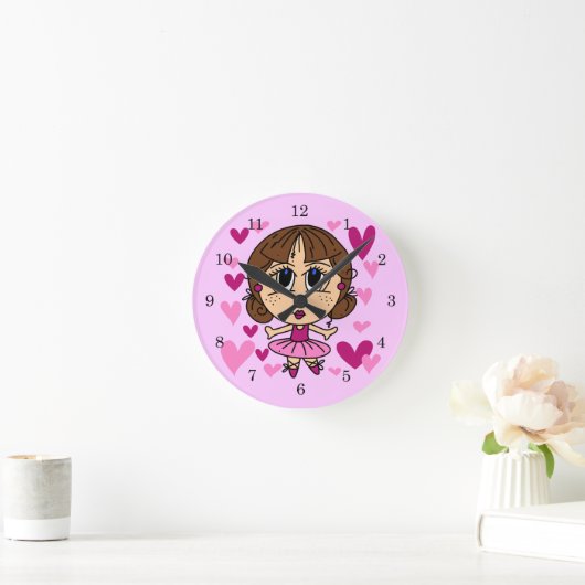 Horloge Ronde Fille de ballerine (Maison)