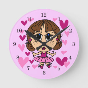 Horloge Ronde Fille de ballerine