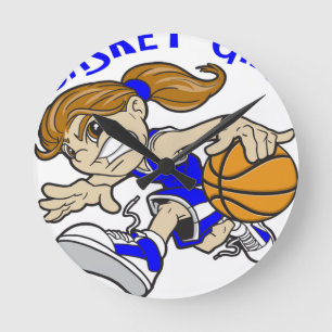 HORLOGE RONDE FILLE DE PANIER