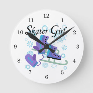Horloge Ronde Fille de patineur