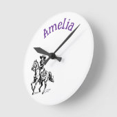 Horloge Ronde Fille de vache (Angle)
