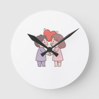 Horloge Ronde filles mignonnes
