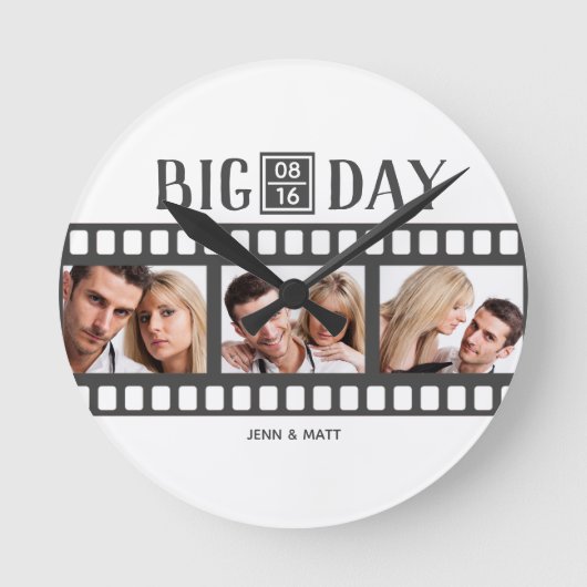 Horloge Ronde Film mariage Ajouter 3 photos (Recto)