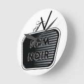 Horloge Ronde Film Noir (Angle)