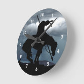 Horloge Ronde Fin de l'horloge murale Silhouette du sentier (Angle)