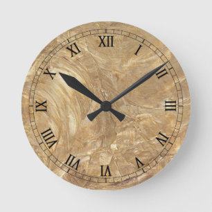 Horloge Ronde Finition fausse marbre crème