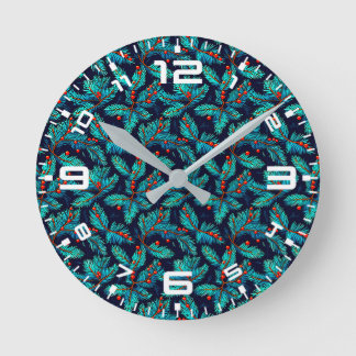 Horloge Ronde Fir de Noël Motif-82397