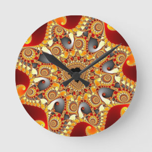 Horloge Ronde Fire fractal
