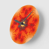 Horloge Ronde Fire Web - Art fractal (Angle)