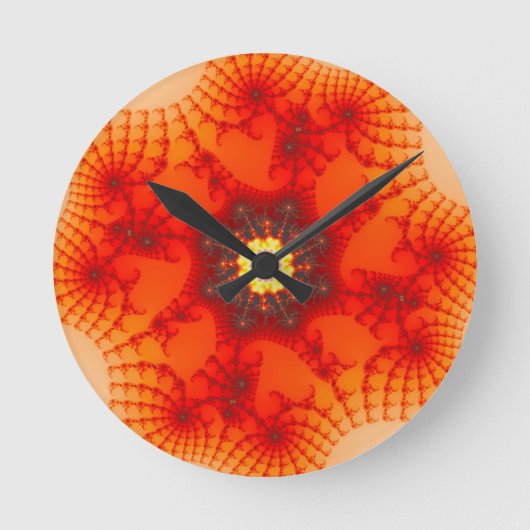 Horloge Ronde Fire Web - Art fractal (Recto)