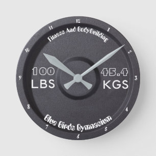 Horloge Ronde Fitness Et Bodybuilding Gymnasium 100LBS/45.4KGS