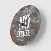 Horloge Ronde Fitness No Excuse Rusty metal (Angle)