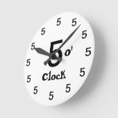 Horloge Ronde Five o' clock (Angle)