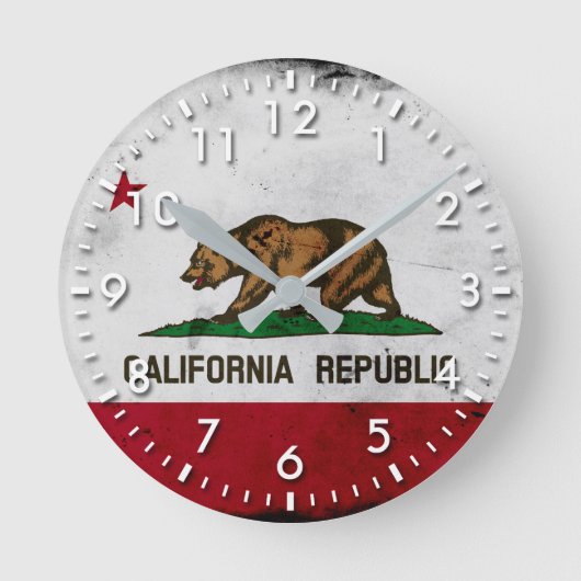 Horloge Ronde Flag de Grunge (Recto)