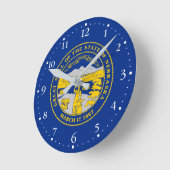 Horloge Ronde Flag du Nebraska (Angle)