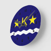 Horloge Ronde Flag of Kinshasa, Congo (Angle)