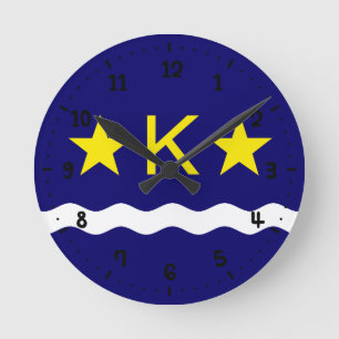 Horloge Ronde Flag of Kinshasa, Congo