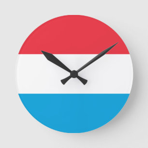 Horloge Ronde Flag of Luxembourg Wall Clock