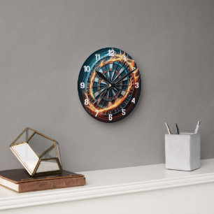 Horloge Ronde Flaming Dart Arena Inspirez la passion des fléchet