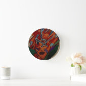 Horloge Ronde Flaming Flower Animation Wall Clock (Maison)