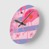 Horloge Ronde Flamingo Reverie (Angle)