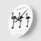 Horloge Ronde Flamingo Time Minimalistic Wall Clock (Angle)