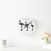 Horloge Ronde Flamingo Time Minimalistic Wall Clock (Maison)