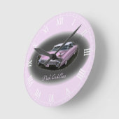 Horloge Ronde Flash cadillac rose (Angle)