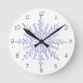 Horloge Ronde Flèche de neige Blue Winter (Recto)
