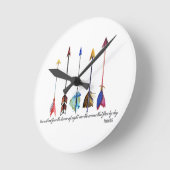 Horloge Ronde Flèche Psaume 91 (Angle)