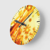 Horloge Ronde Flèches de Noël dorées (Angle)