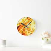 Horloge Ronde Flèches de Noël dorées (Maison)