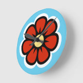 Horloge Ronde Fleur (Angle)