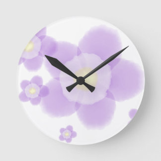 Horloge Ronde Fleur aquarelle