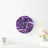 Horloge Ronde Fleur de carnation violette (Maison)