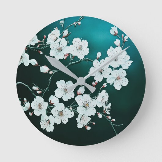 Horloge Ronde Fleur de cerise (Recto)