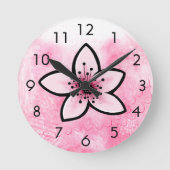 Horloge Ronde Fleur de cerisier (Recto)
