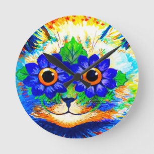 Horloge Ronde Fleur de chat