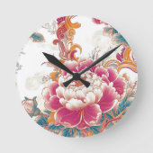 Horloge Ronde Fleur de Crimson (Recto)