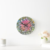 HORLOGE RONDE FLEUR DE DAHLIA (Maison)