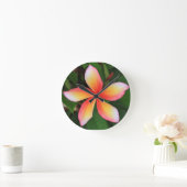Horloge Ronde Fleur de frangipanier (Maison)