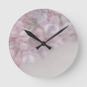 Horloge Ronde Fleur de lilas