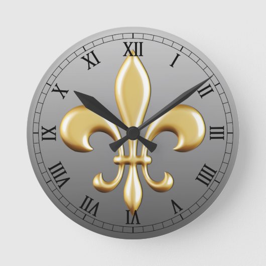 Horloge Ronde Fleur de Lis (Recto)