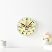 Horloge Ronde Fleur de Lis (Maison)